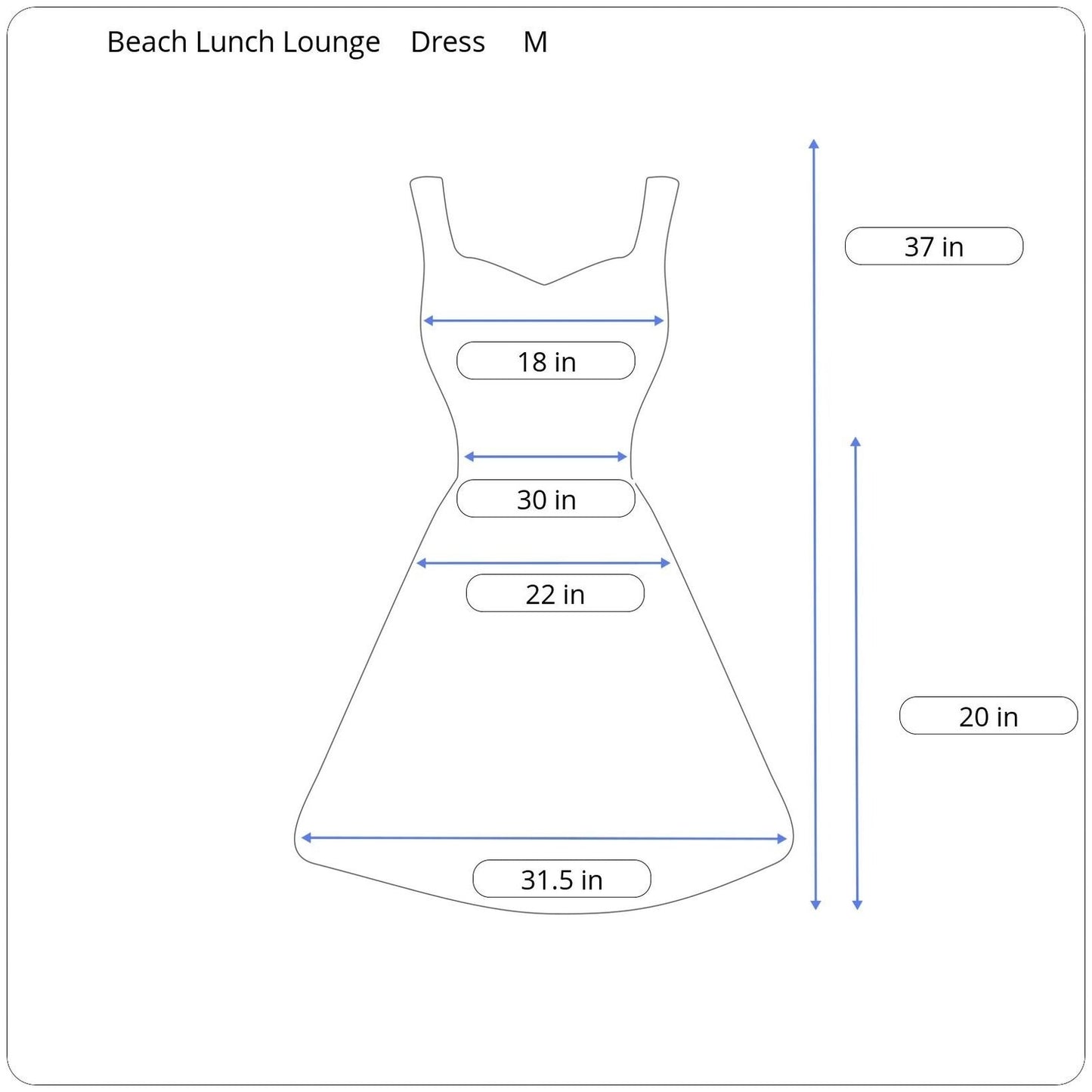 Beach Lunch Lounge Sleeveless Knee Length Dress Women's Size Medium