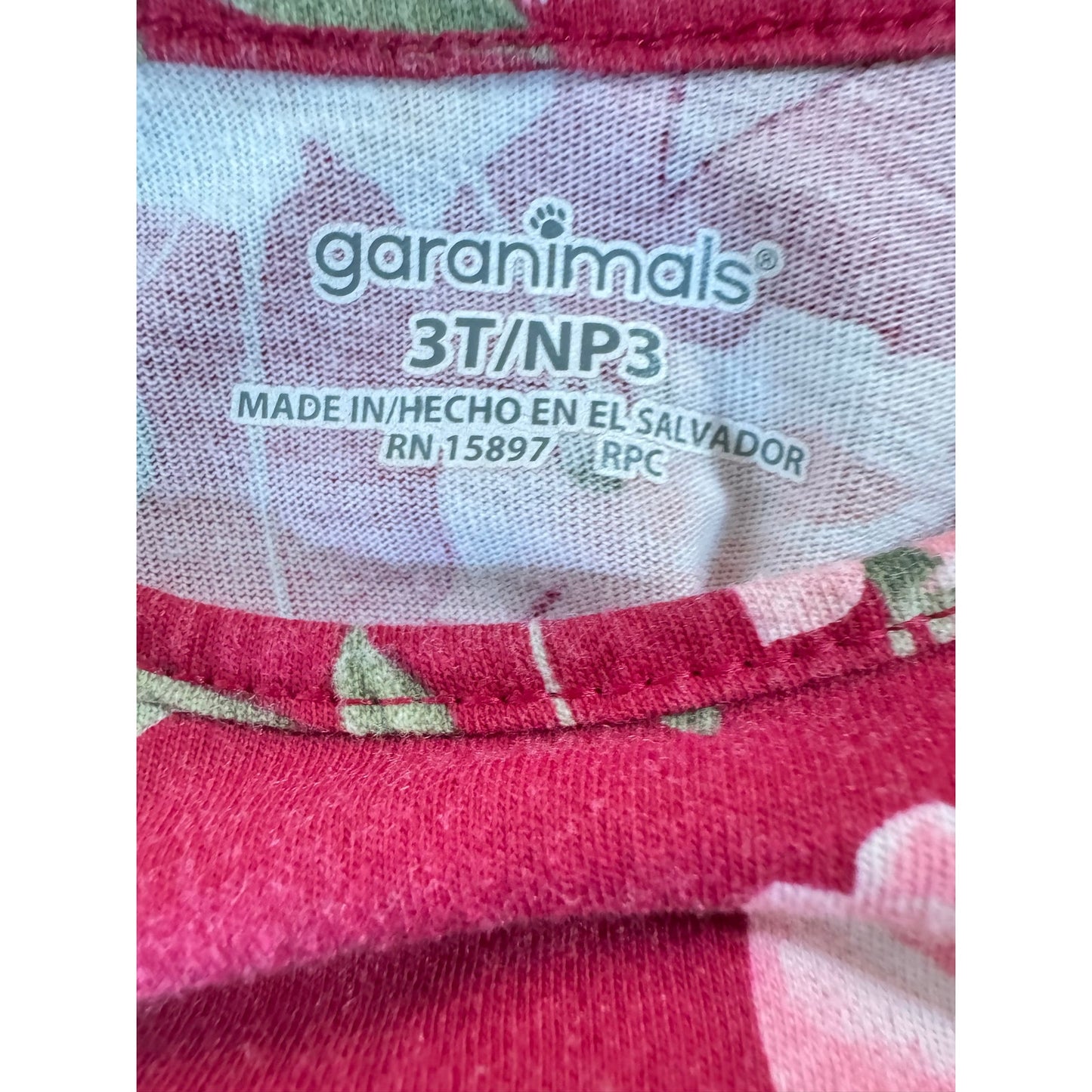 Garanimals Red Floral Long Sleeve Blouse Girl's 3t
