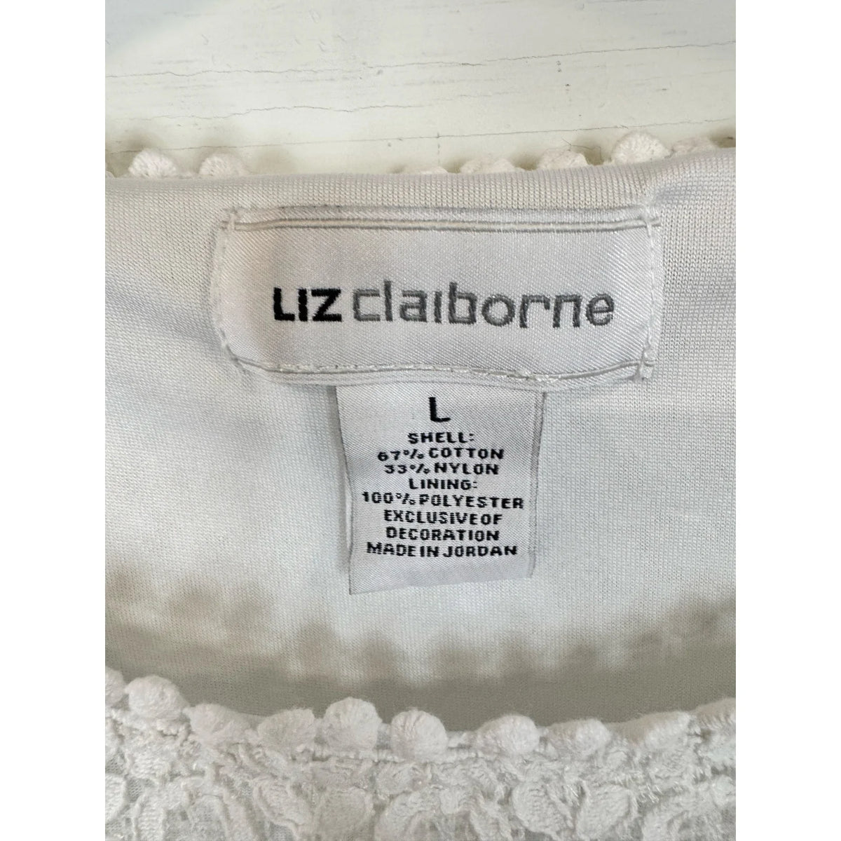 Liz Claiborne Short Sleeve Blouse Women's Size Large - Image 3