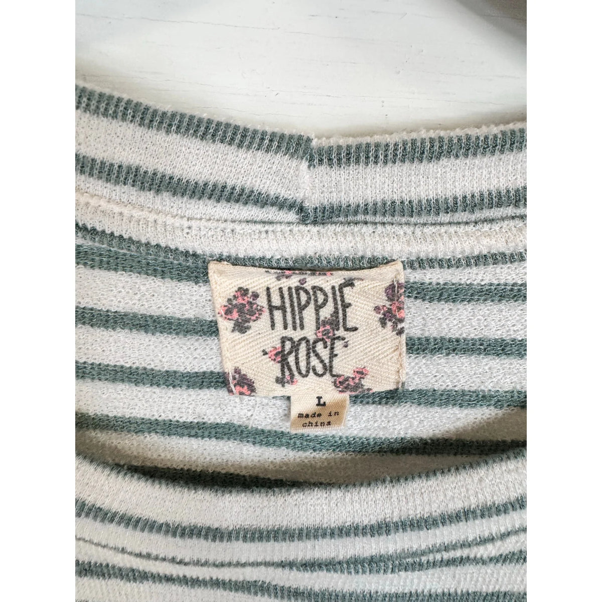 Hippie Rose Long Sleeve Blouse Women's Size Large - Image 3