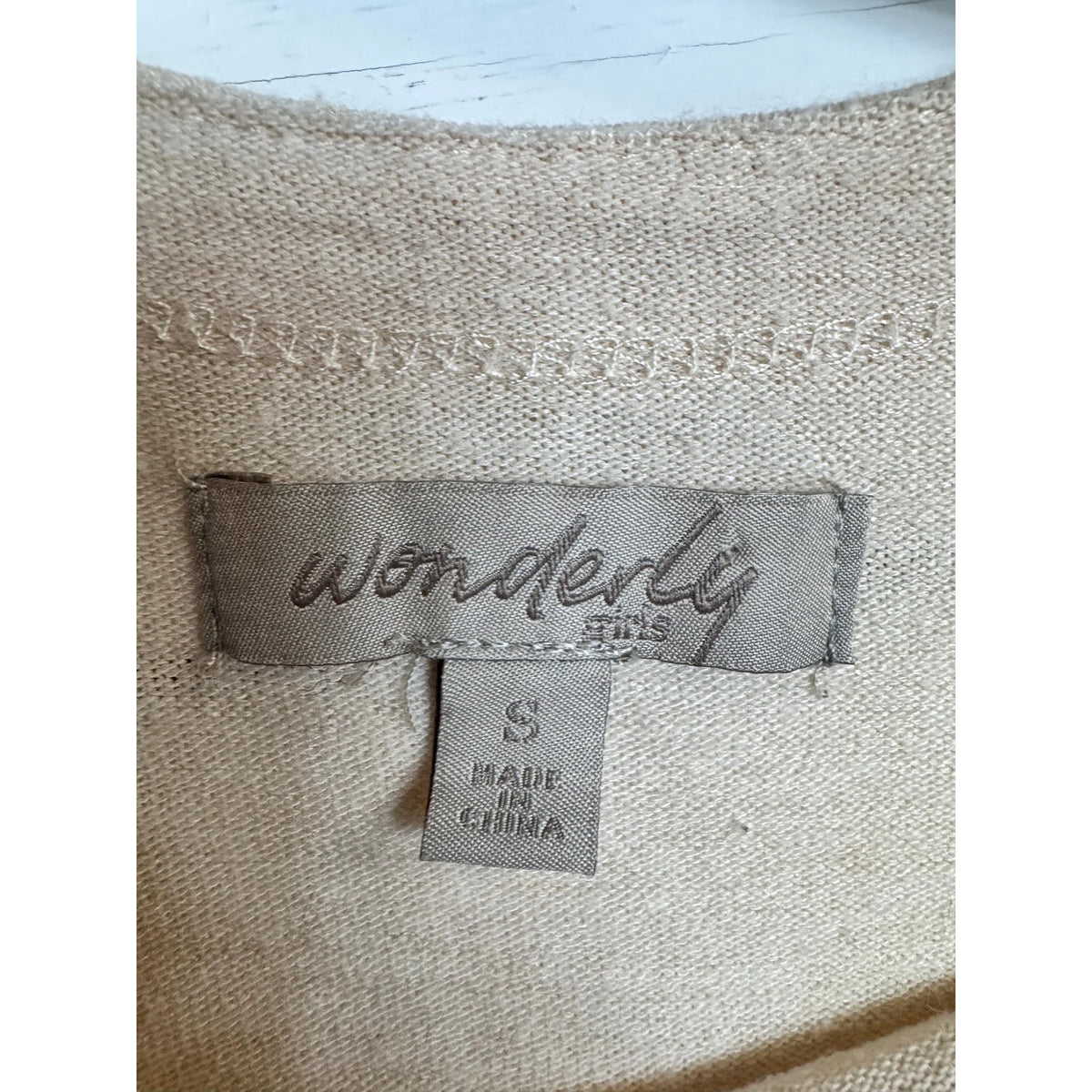 Wonderly 3/4 Sleeve Cropped Blouse Women's Size Small - Image 3