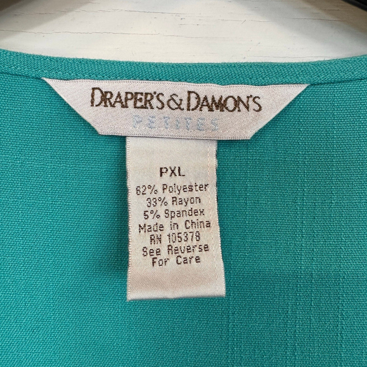 Draper's & Damon's Blue Midi Dress Women's Size XL Petite - Image 4