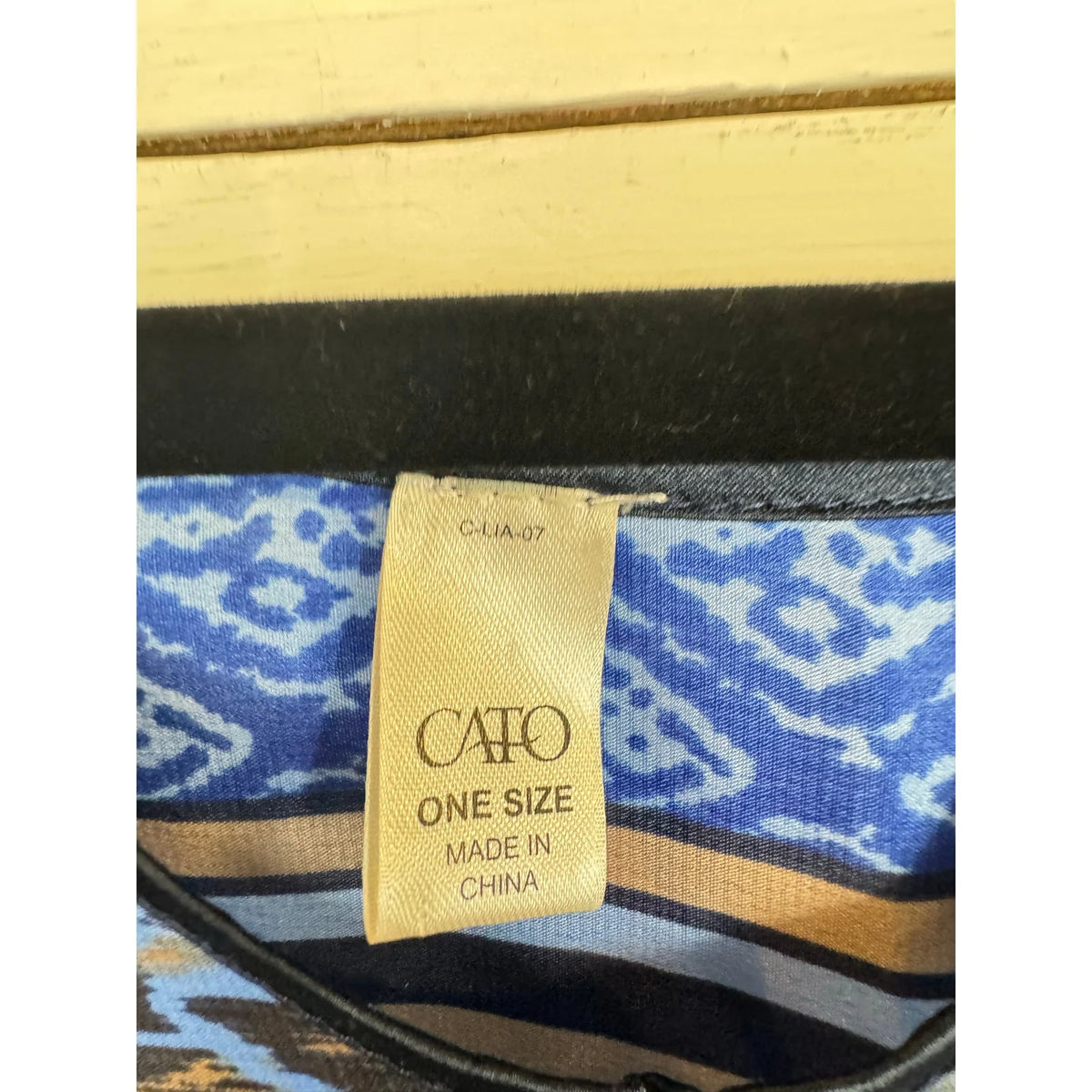 Cato Blue Black Shawl Women's One Size - Image 3
