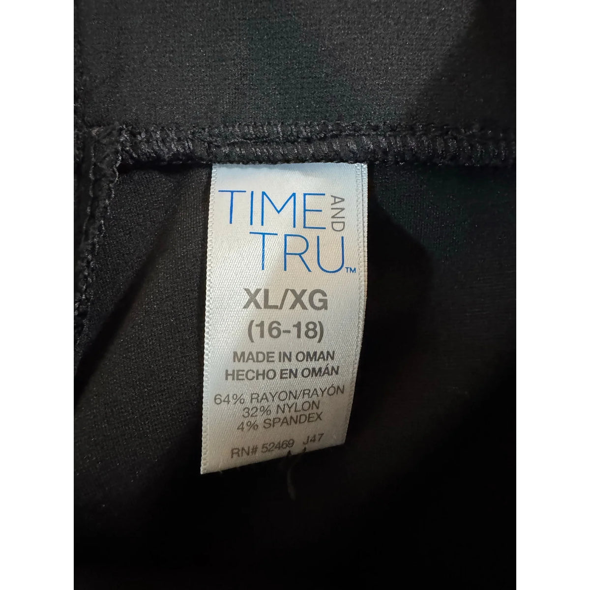 Time And Tru Black Skinny Pants Women's XL - Image 4