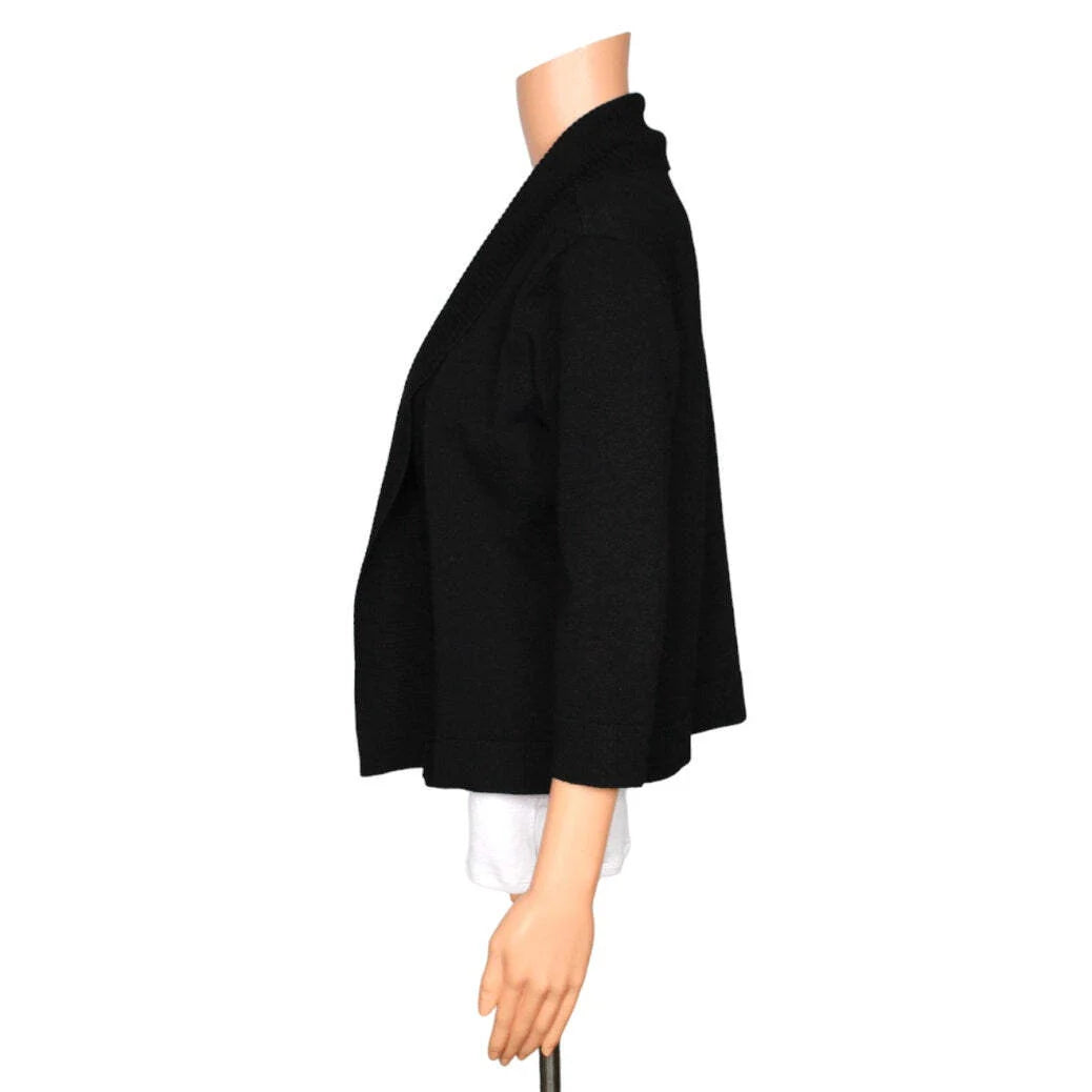 89th & Madison 3/4 Sleeve Cardigan Women Size Medium - M / Black - Image 4