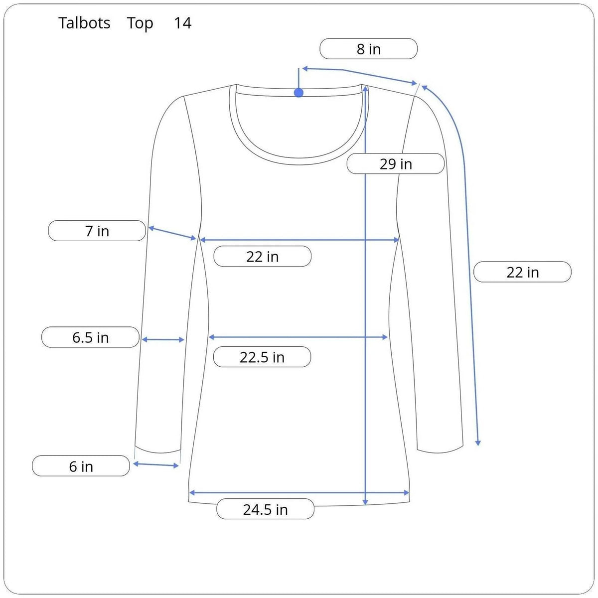 Talbots Long Sleeve Top Women's Size 14 - Image 5