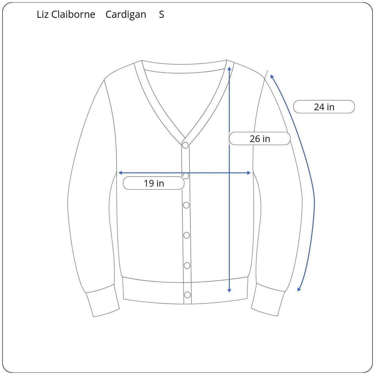 Liz Claiborne Long Sleeve Cardigan Women's Size Small - Image 5
