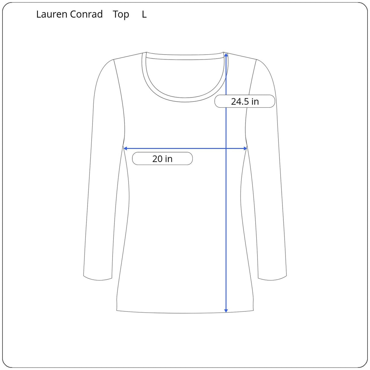 Lauren Conrad Long Sleeve Top Women's Size Large - Image 5
