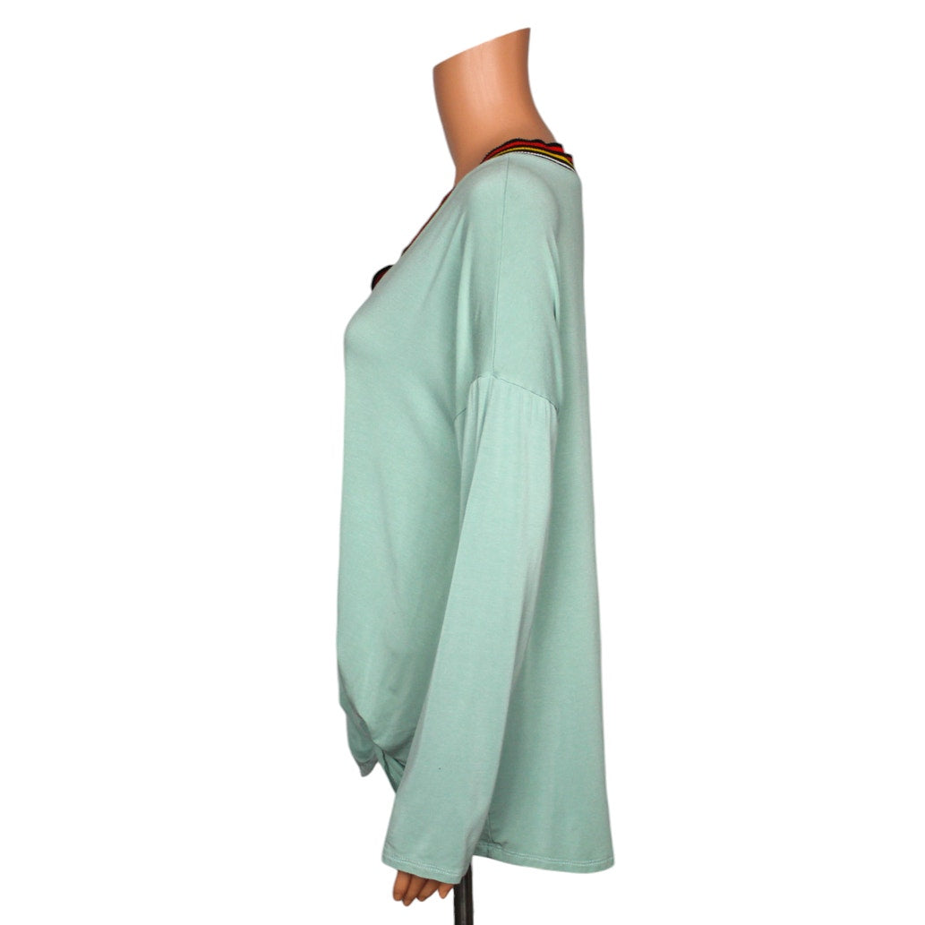 Veveret Green Long Sleeve Top Women's Size Medium - Image 4