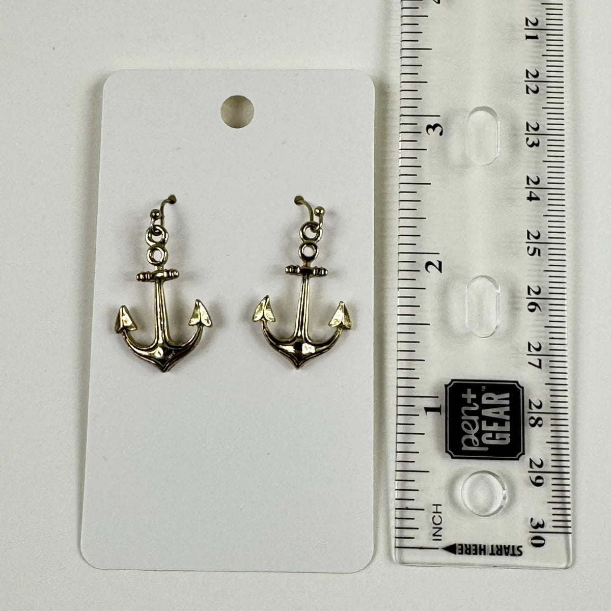 Fashion Jewelry Gold Toned Anchor Women's Earrings - Gold - Image 3
