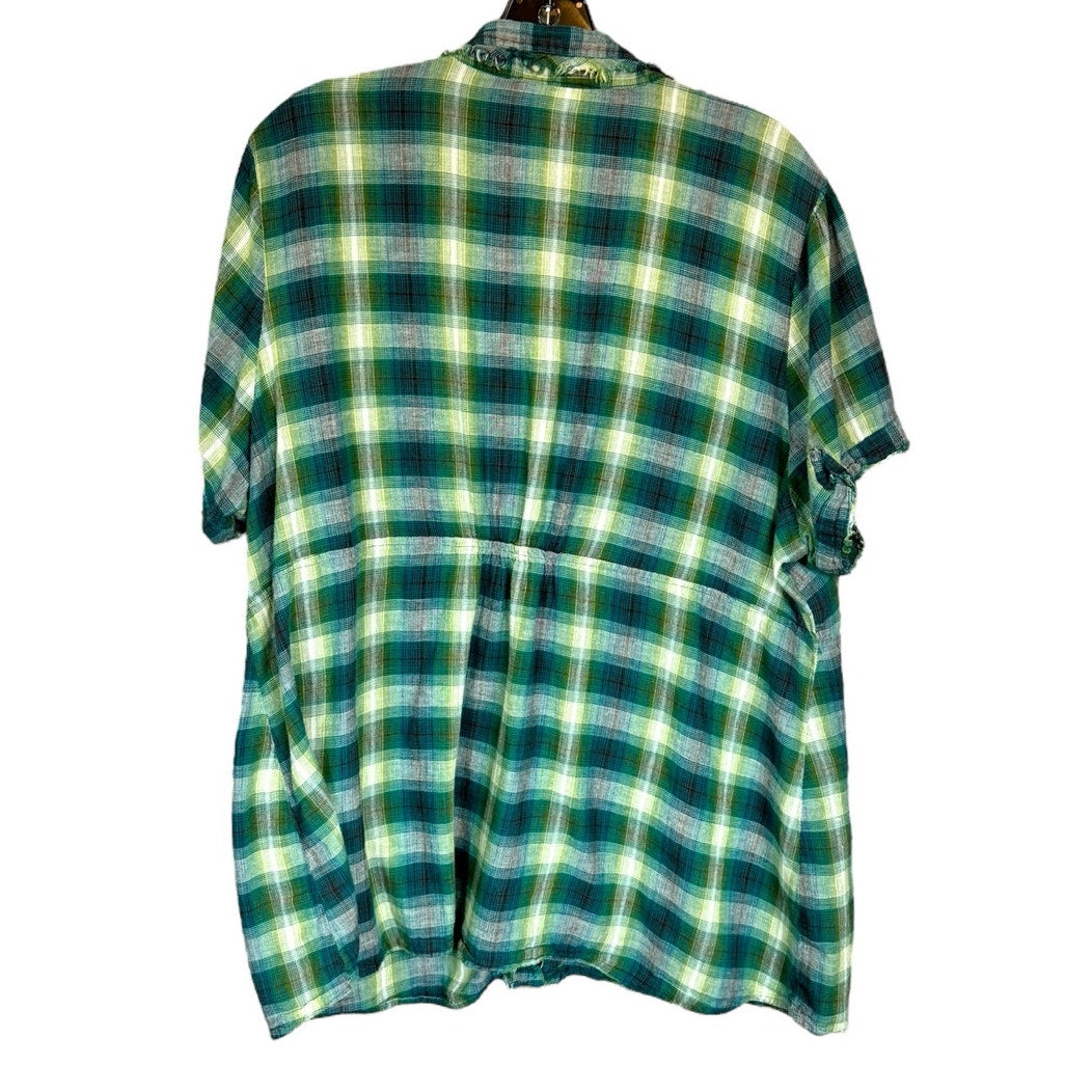 Maurices Short Sleeve Blouse Women's Size 3 = 3X