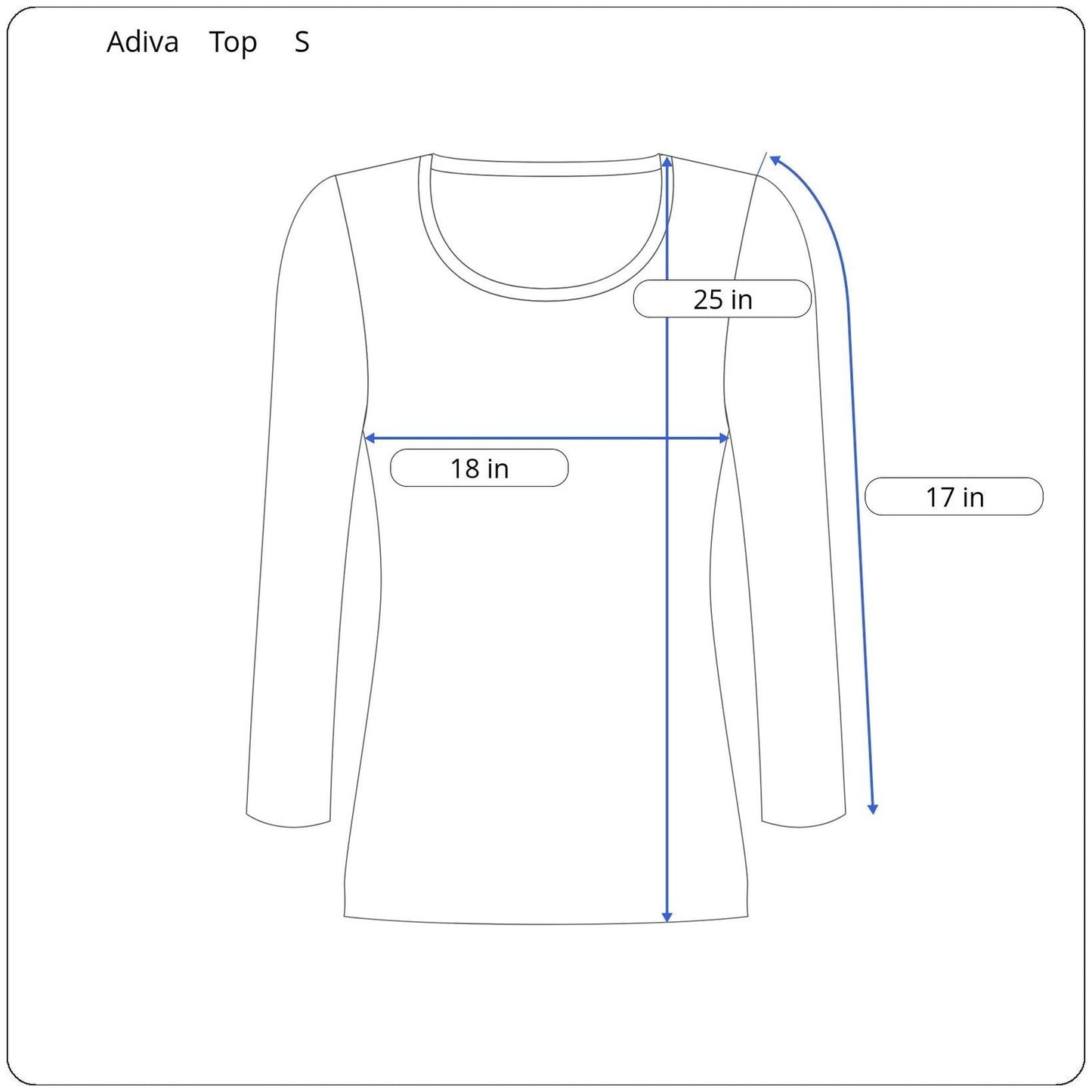 Adiva 3/4 Sleeve Top Women's Size Small