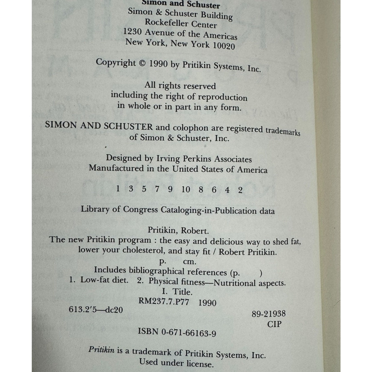 The New Pritikin Program by Robert Pritikin (Hardcover)