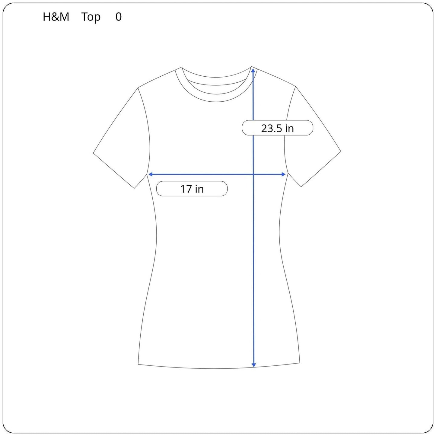 H&M Short Sleeve Top Women's Size 0