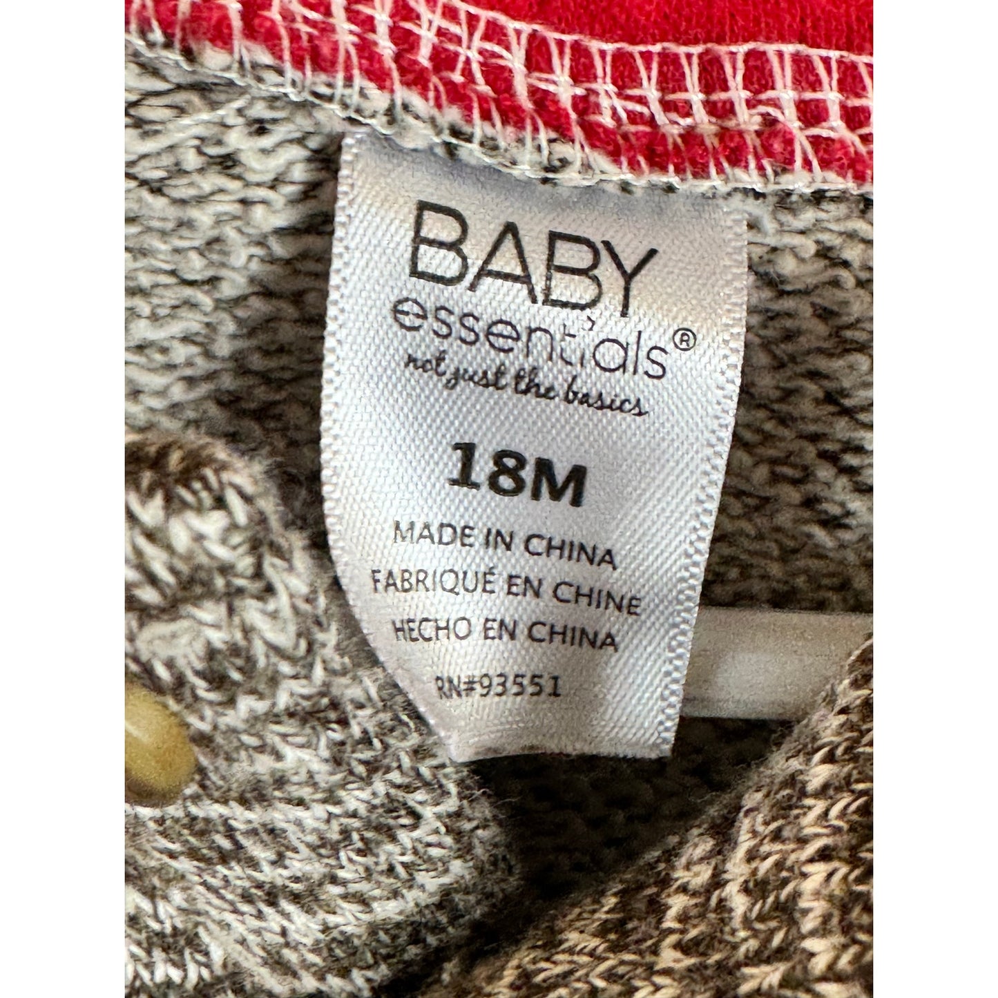 Baby Essentials Hoodie Boy's Size 18 Months