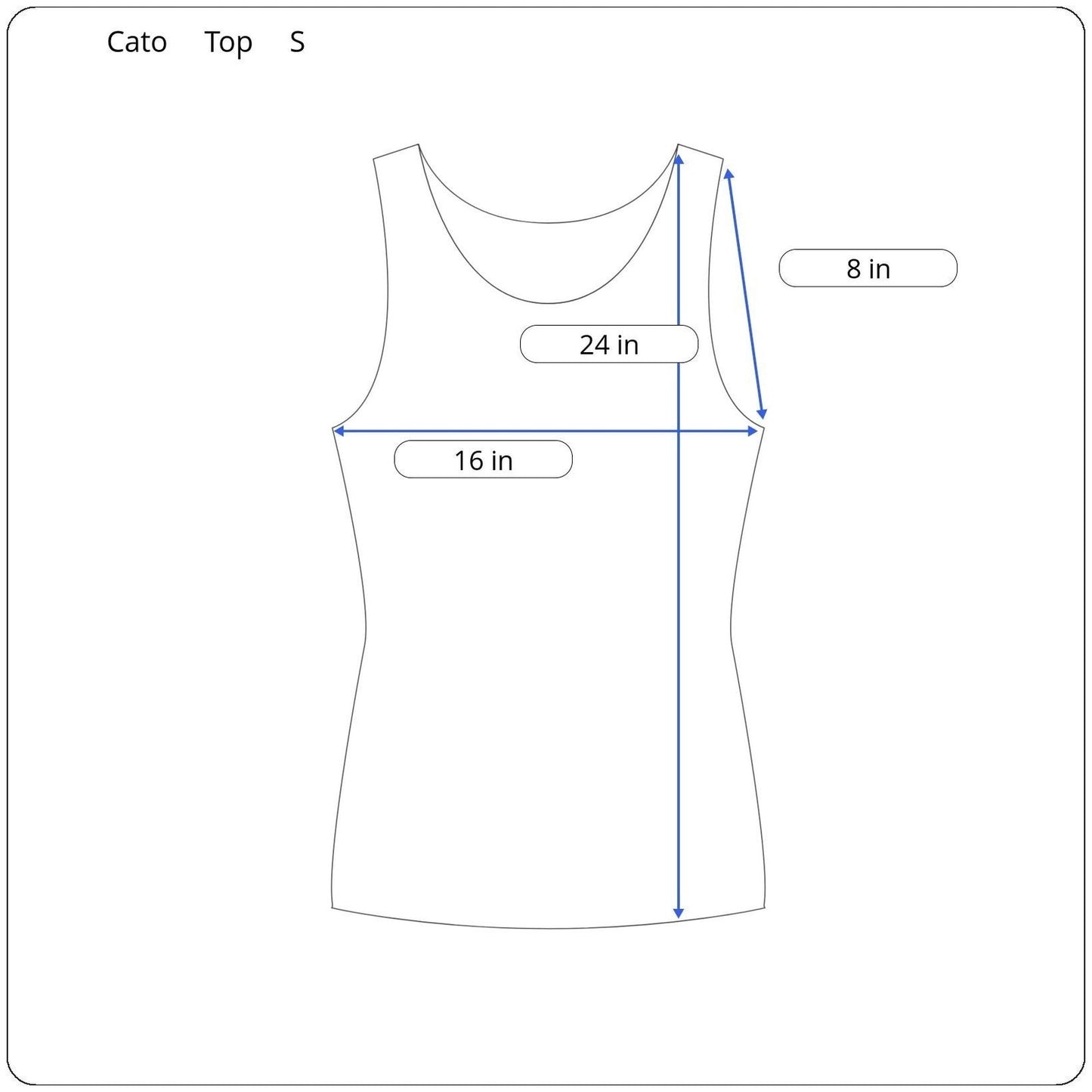 Cato Sleeveless Top Women's Size Small