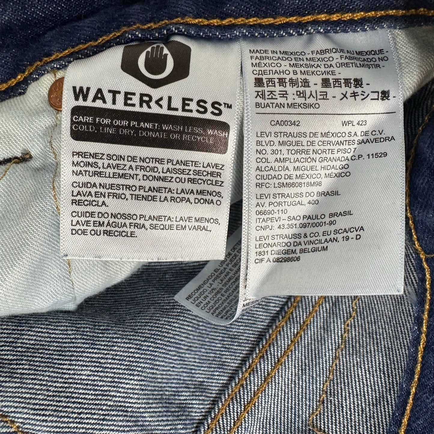 Levi Strauss Blue Straight Cut Jeans Men's 38x32