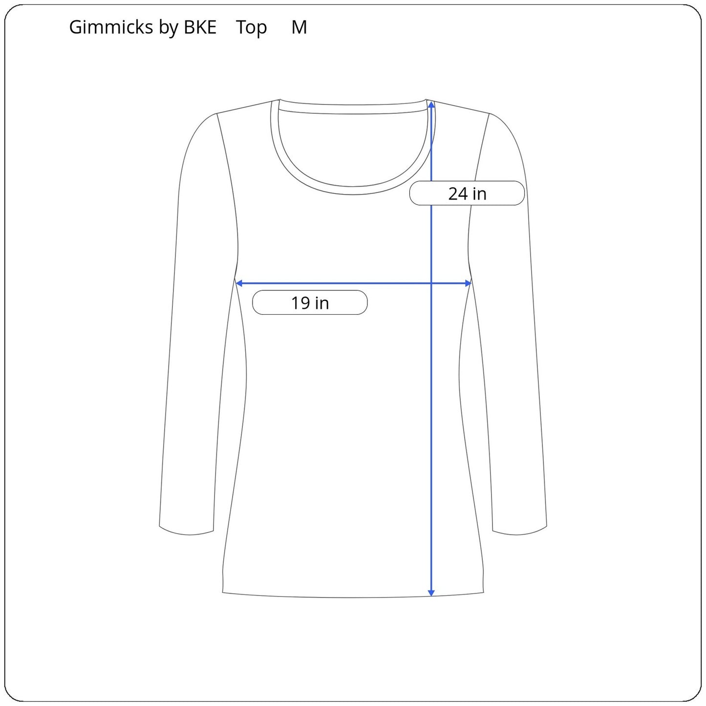 Gimmicks by BKE Long Sleeve Sheer Top Women's Size Medium