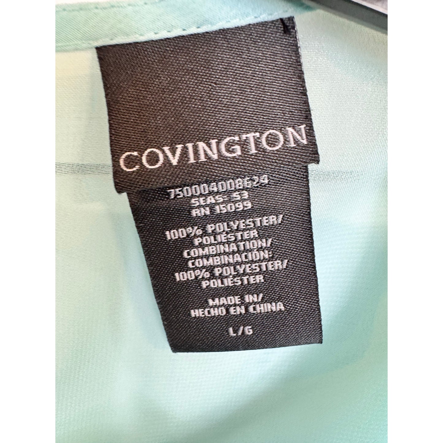 Covington Short Sleeve Blouse Women's Size Large