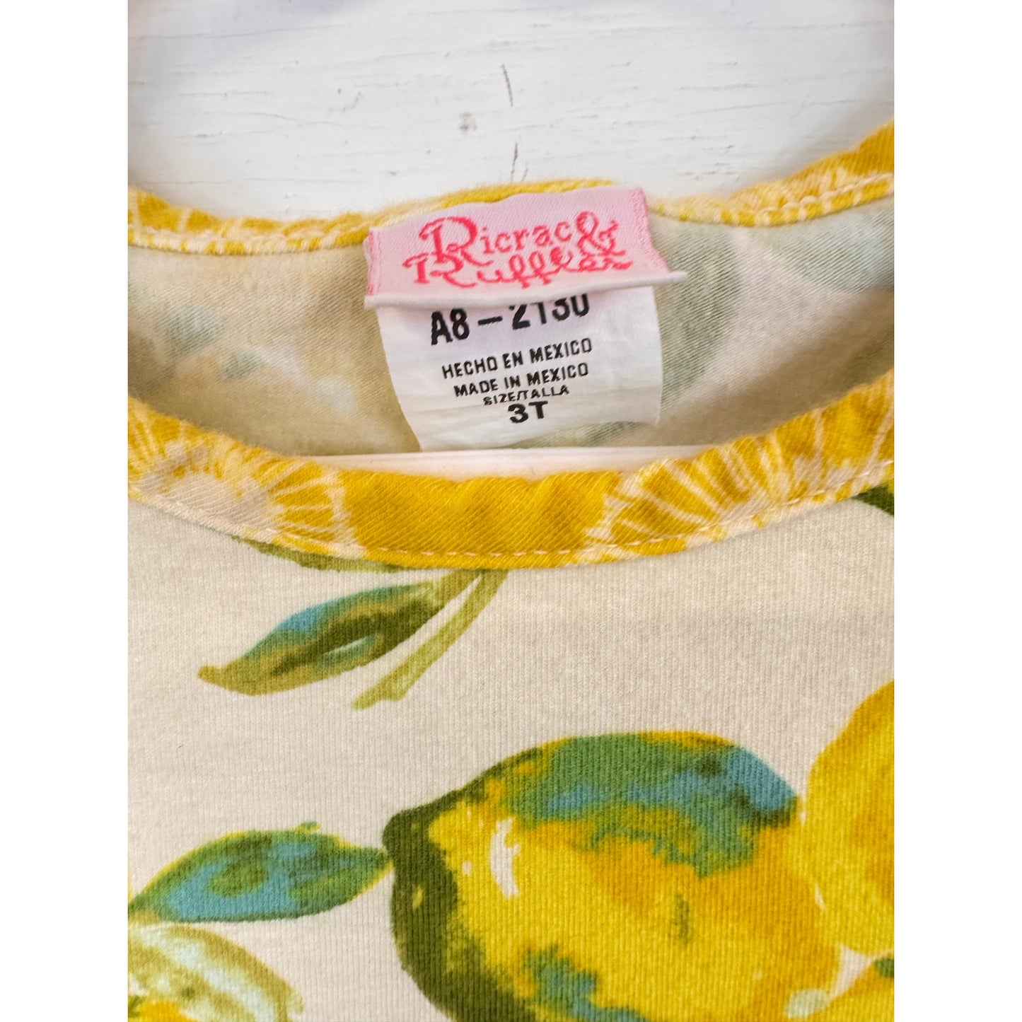 Ricrac & Ruffles Yellow Knee Length Dress Girl's Size 3T