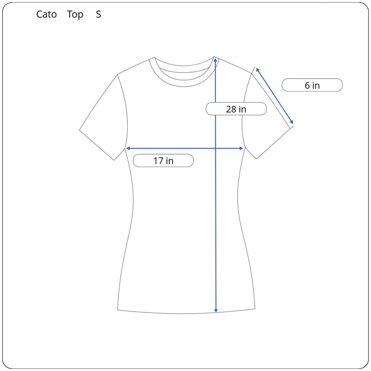 Cato Short Sleeve Top Women's Size Small