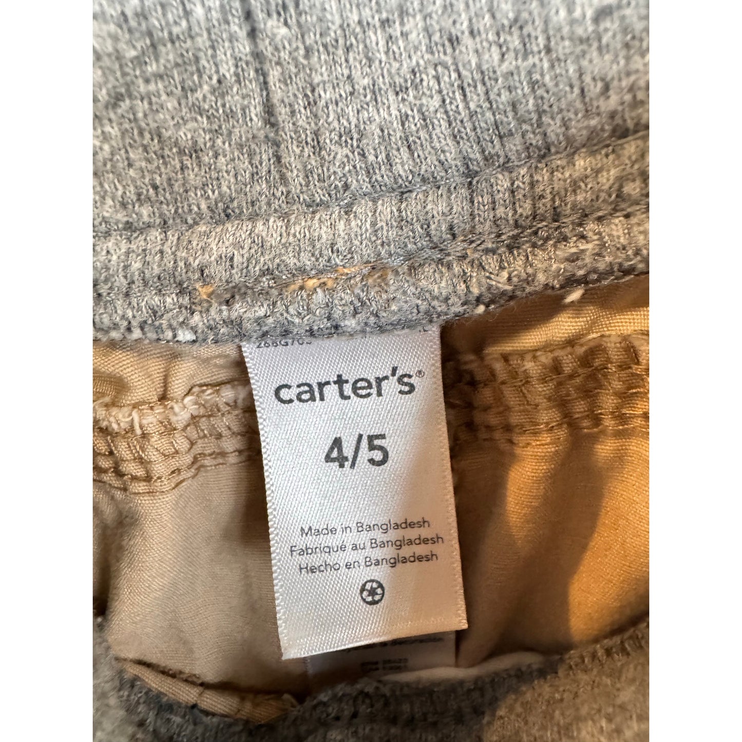 Carter's Beige Chinos Shorts Boy's Size 4-5