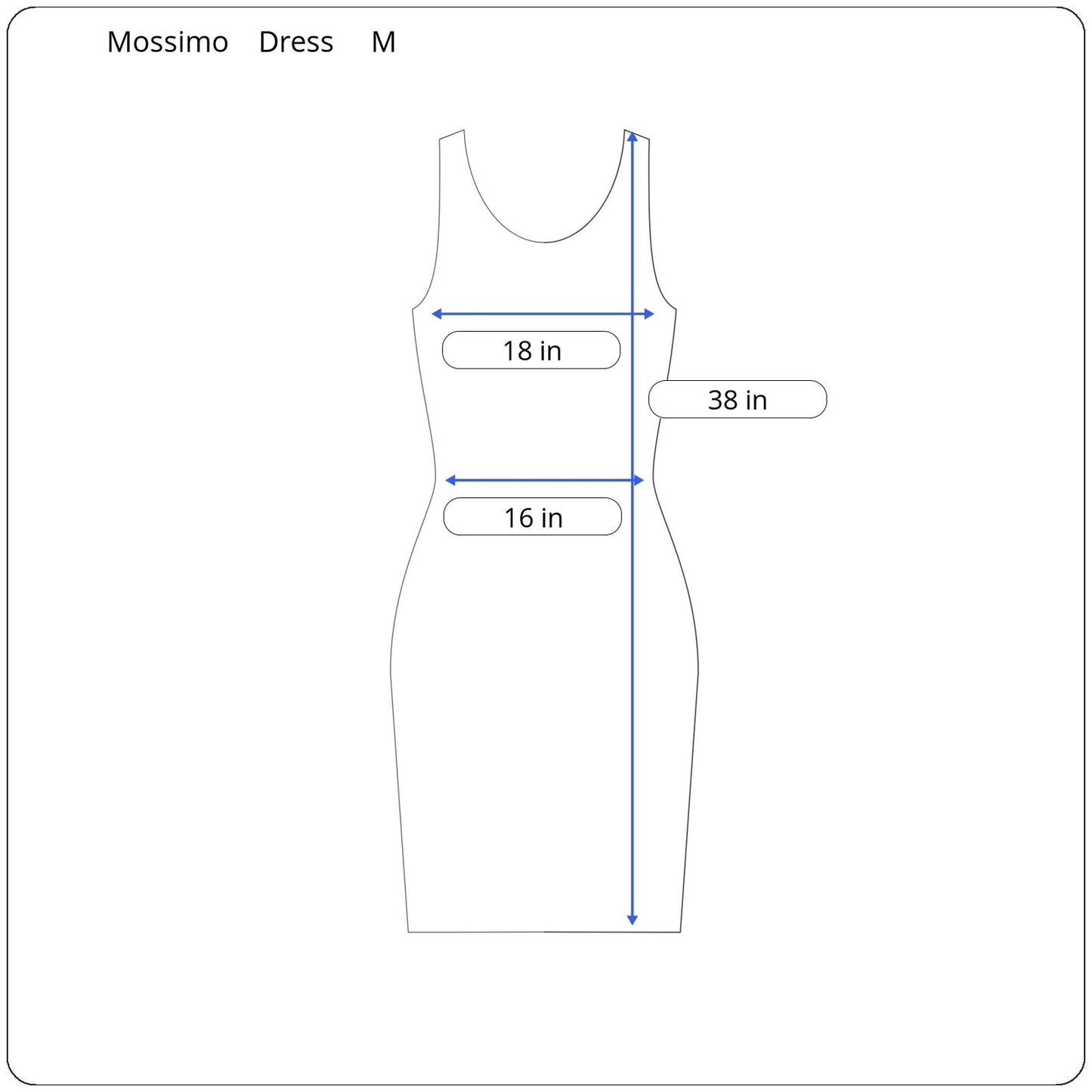 Mossimo Sleeveless Dress Women's Size Medium