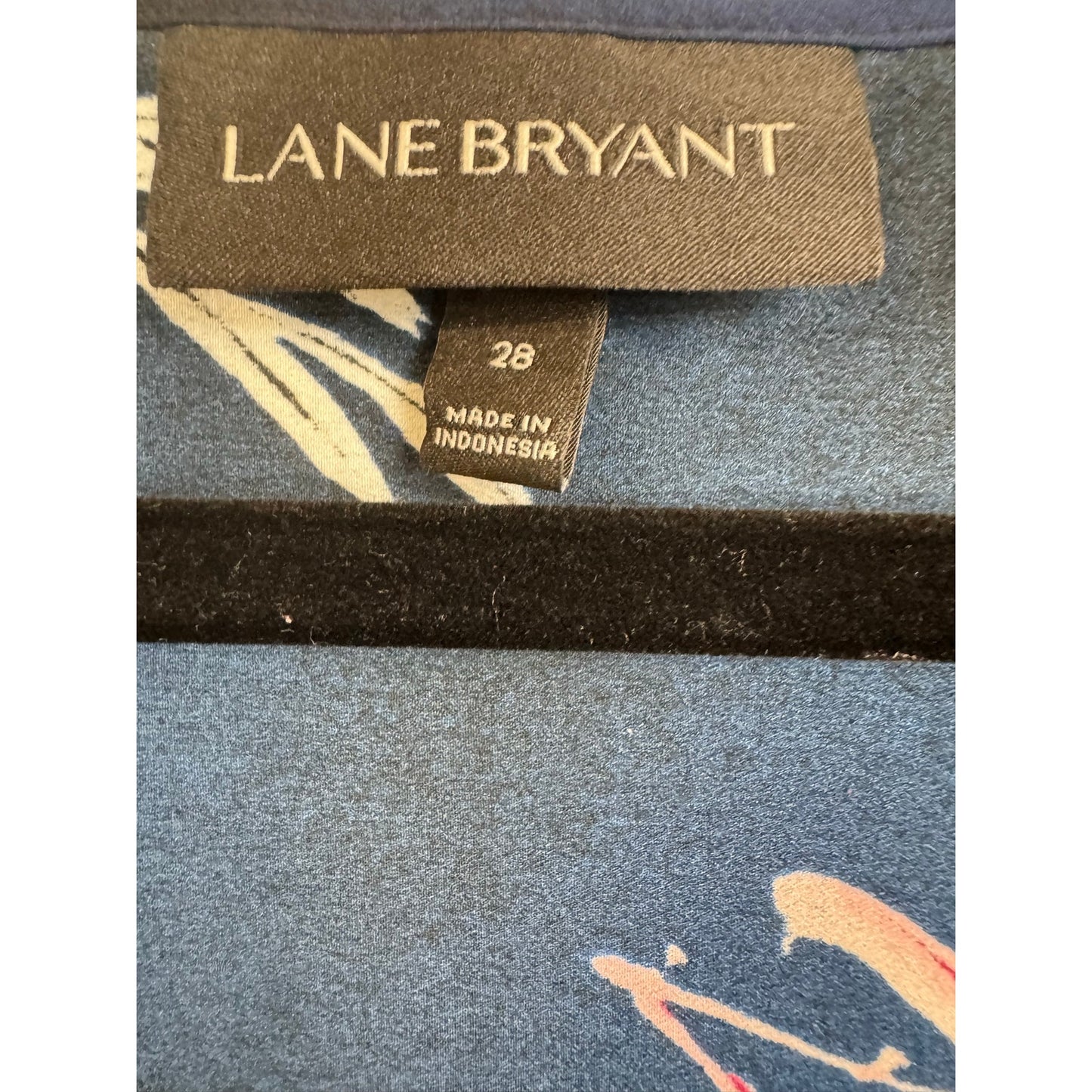 Lane Bryant Blue Short Sleeve Blouse Women's 28