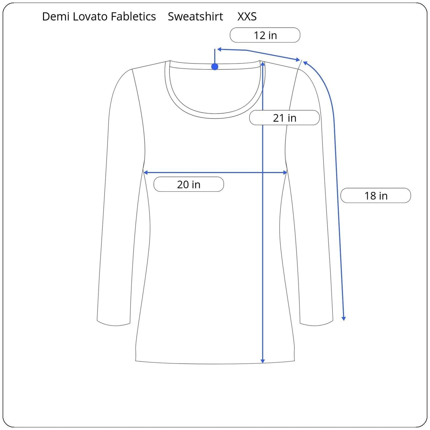 Demi Lovato Fabletics Oversized Cropped Sweatshirt Women's Size XXS