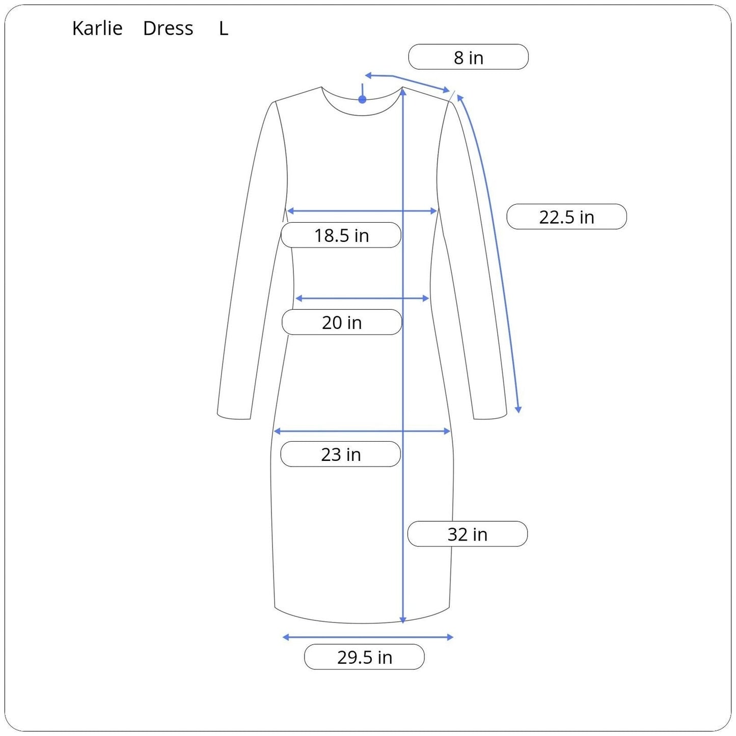 Karlie Long Sleeve Mini Dress Women Size Large