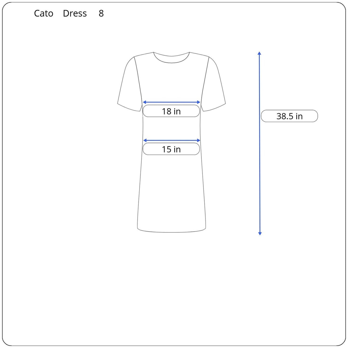 Cato Short Sleeve Dress Women's Size 8