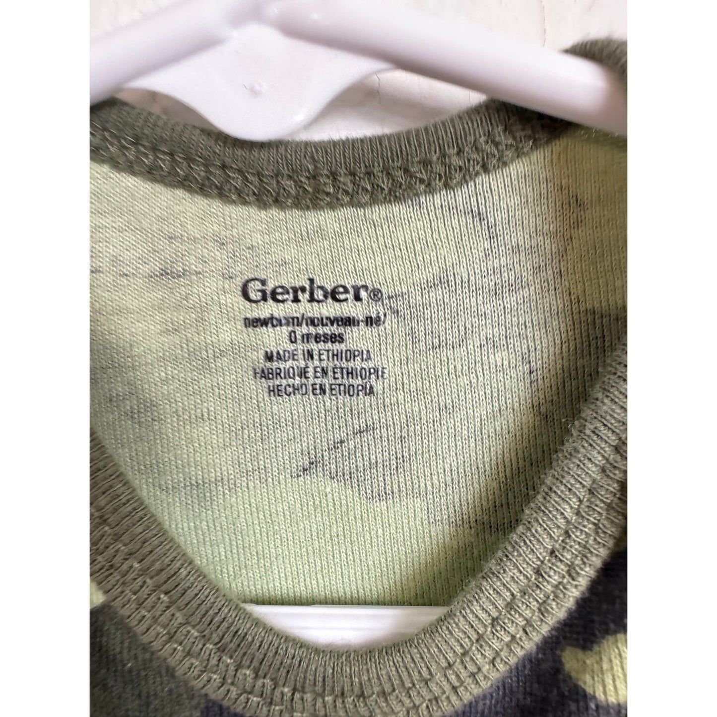 Gerber Green One-Piece Boy's Size NewBorn