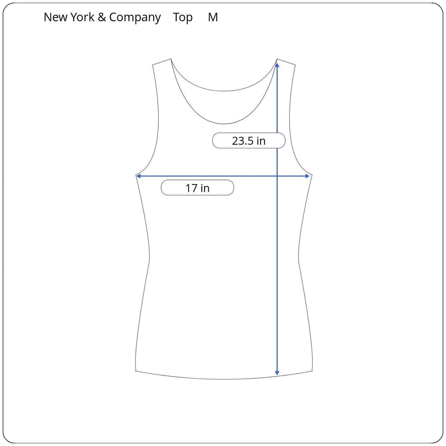 New York & Company Sleeveless Top Women's Size Medium