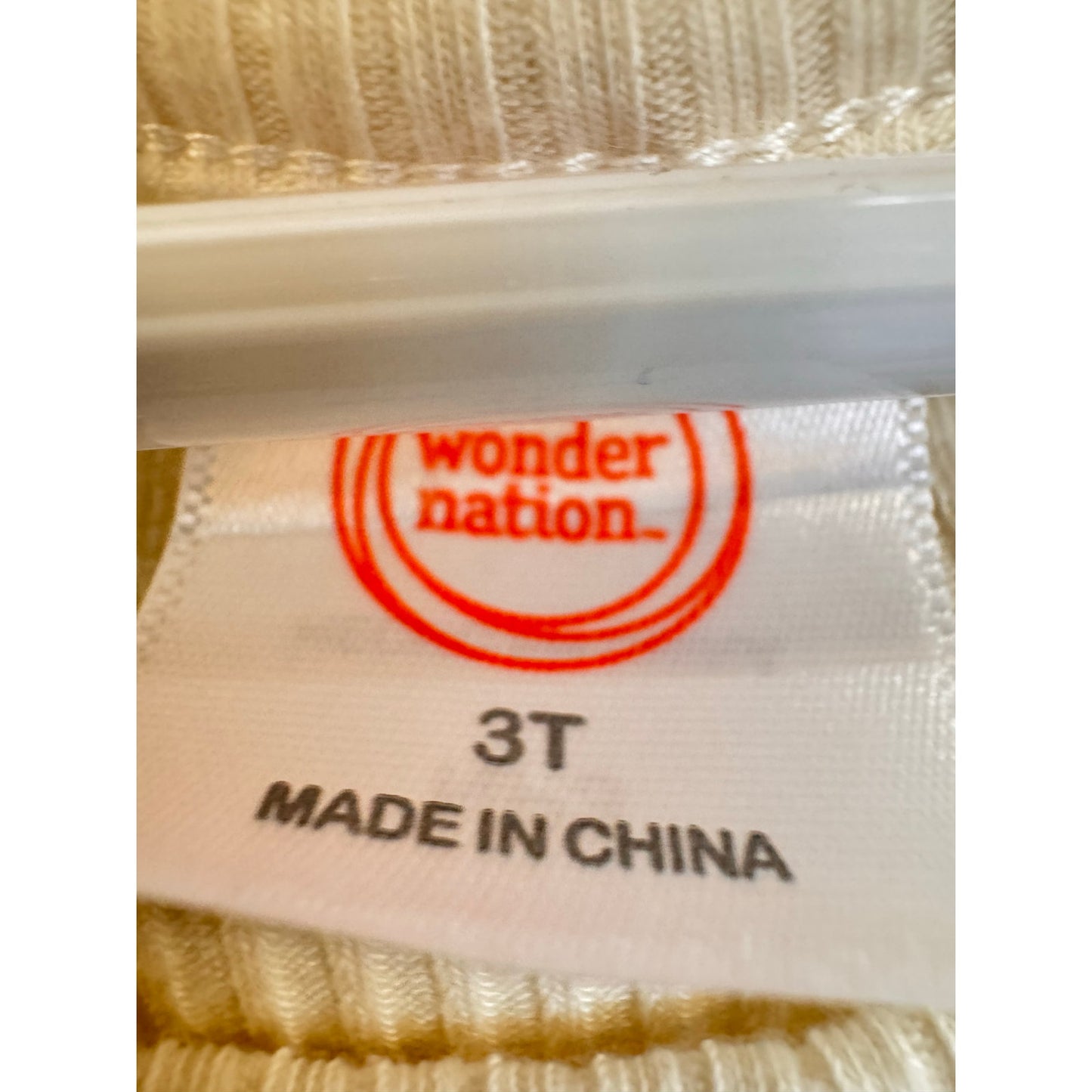 Wonder Nation Cream Sleeveless Blouse Girl's Size 3t