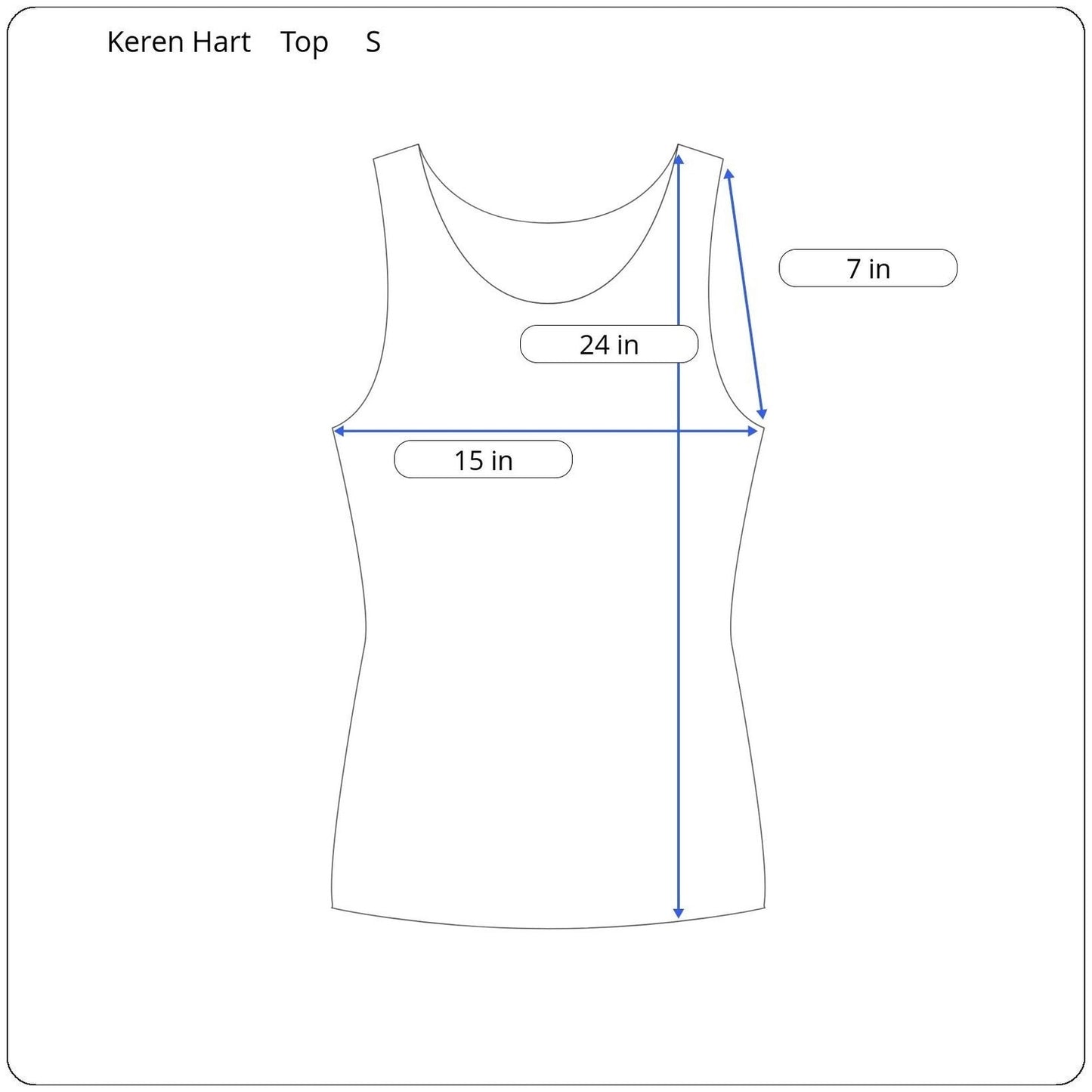 Keren Hart Sleeveless Top Women's Size Small