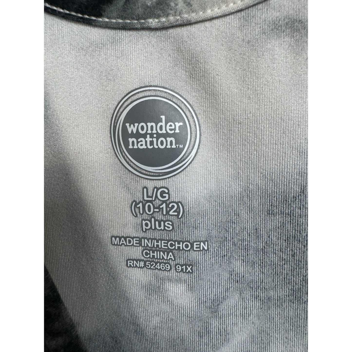 Wonder Nation Gray Blouse Girl's Large Plus Size 10/12