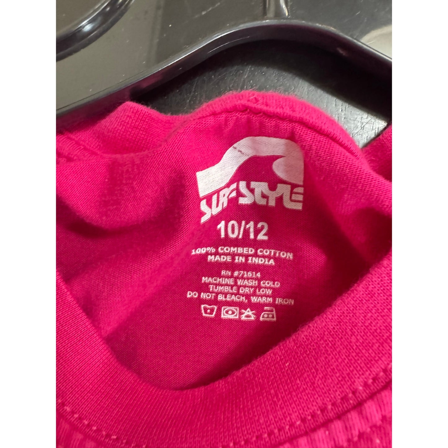 Surf Style Pink Short Sleeve T-shirt Girl's 10/12