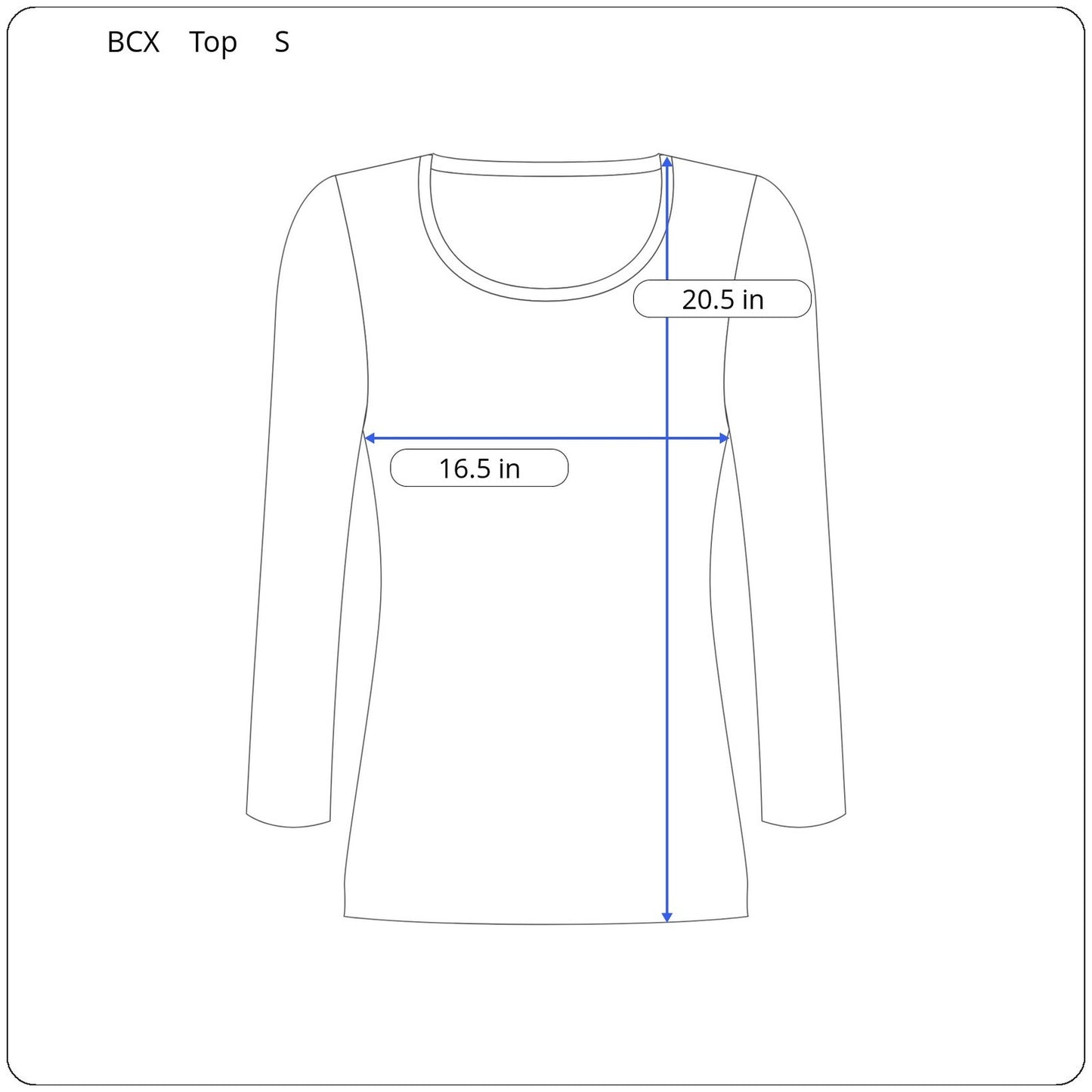 BCX 3/4 Sleeve Top Women's Size Small