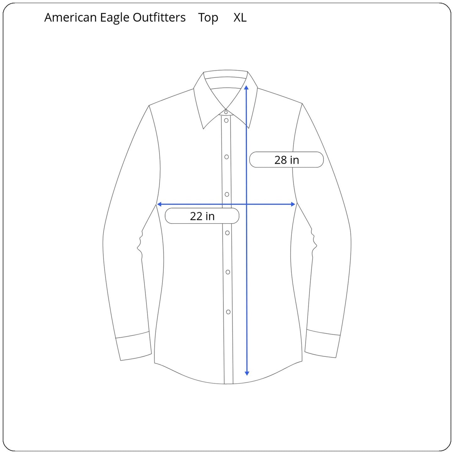 American Eagle Outfitters Button Up Shirt Women's Size XL