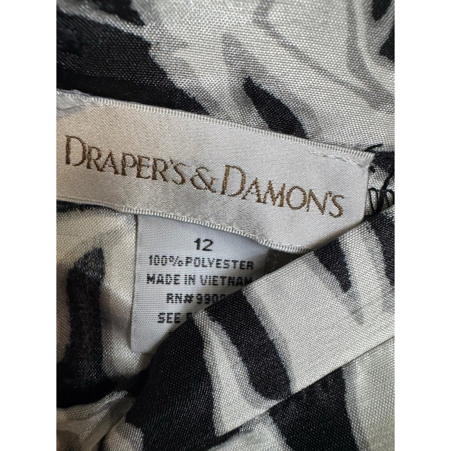 Drapers & Damons Black & White 2pc Set Women's 12