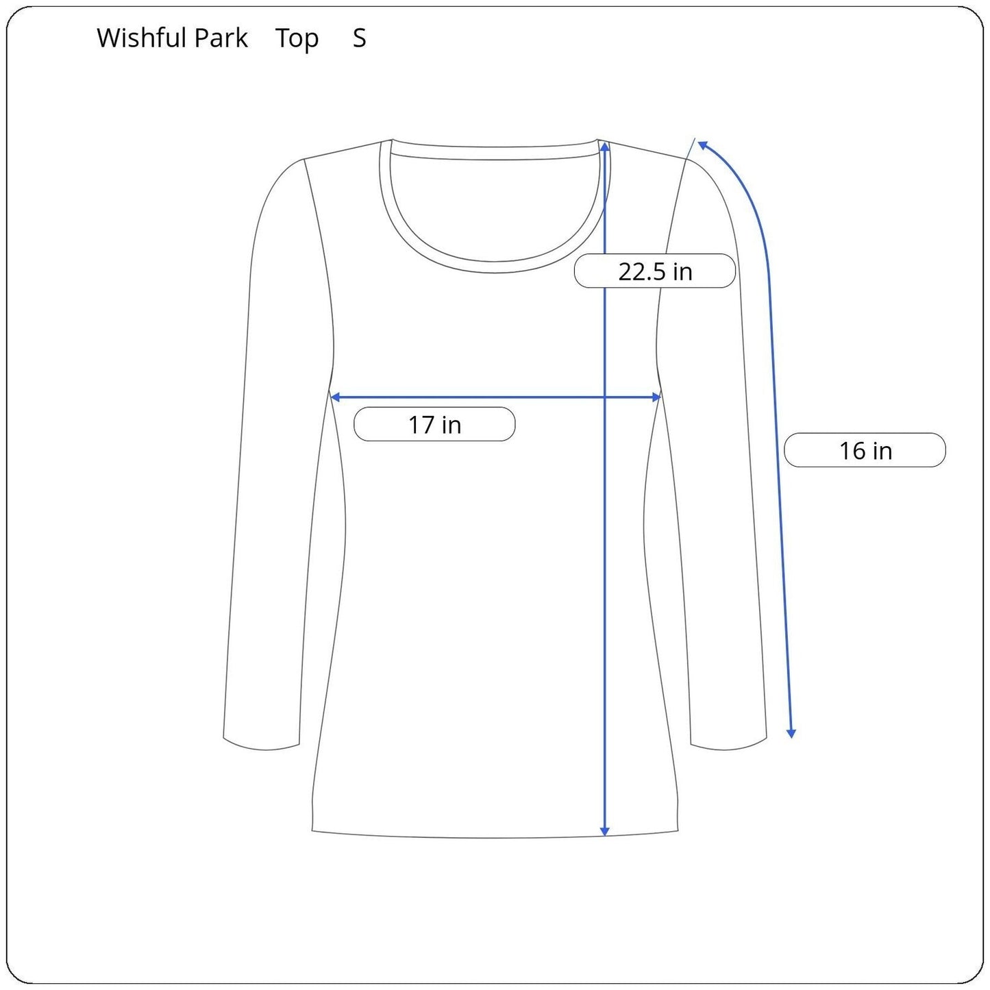 Wishful Park 3/4 Sleeve Top Women's Size Small