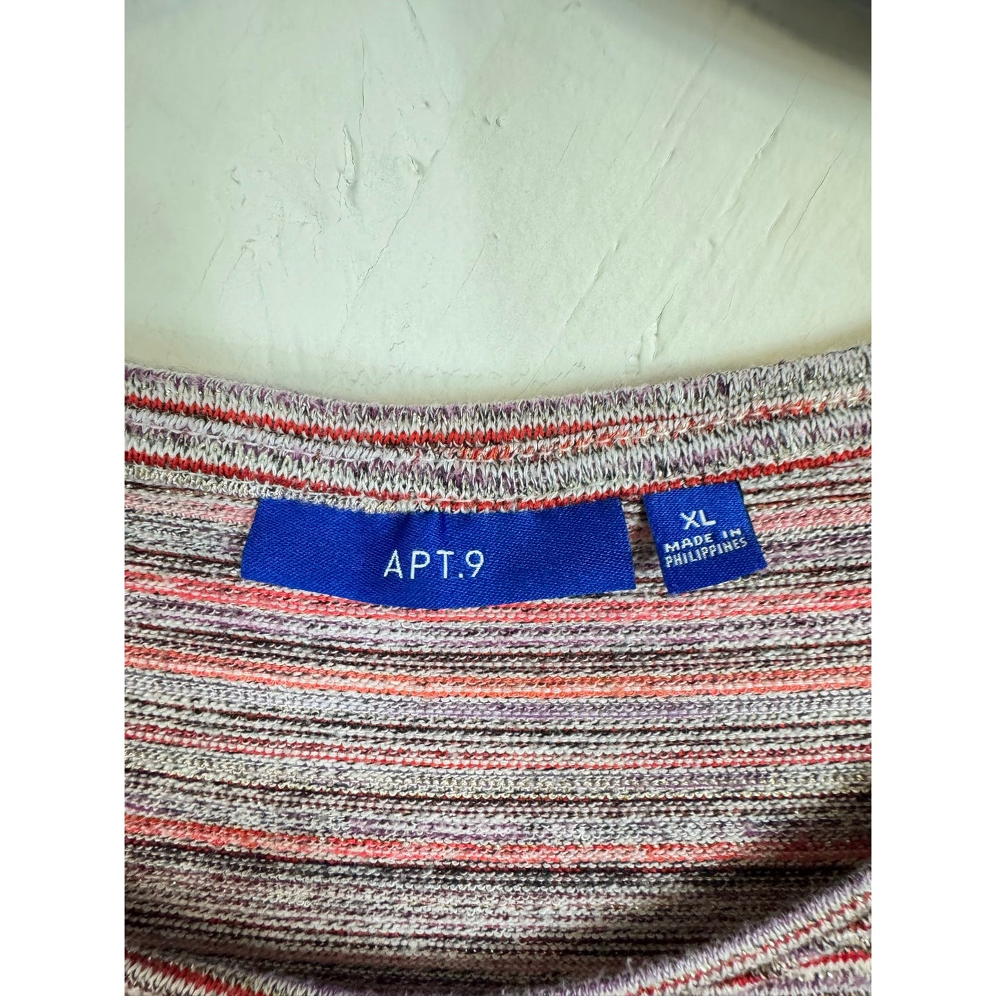 Apt.9 Multicolor Short Sleeve Blouse Women's XL