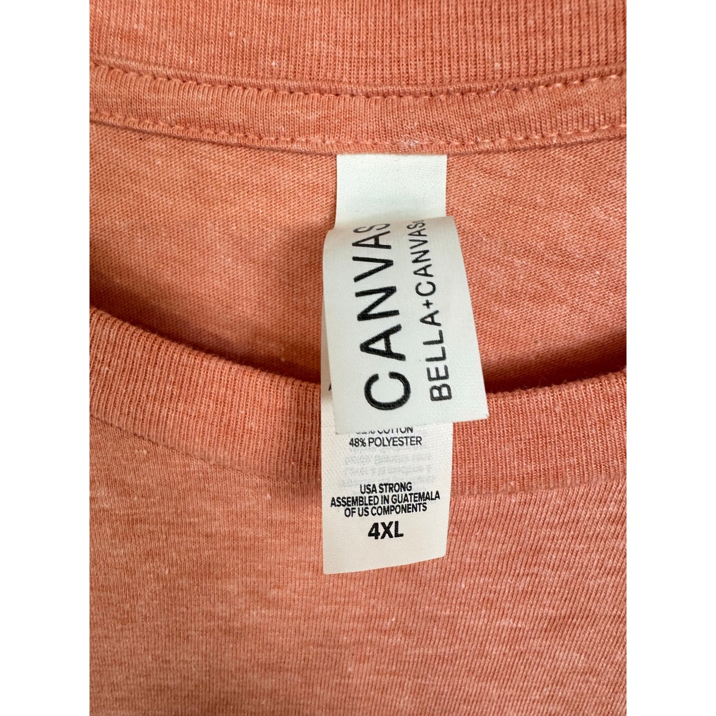 Canvas Orange Short Sleeve T-shirt Women's 4XL