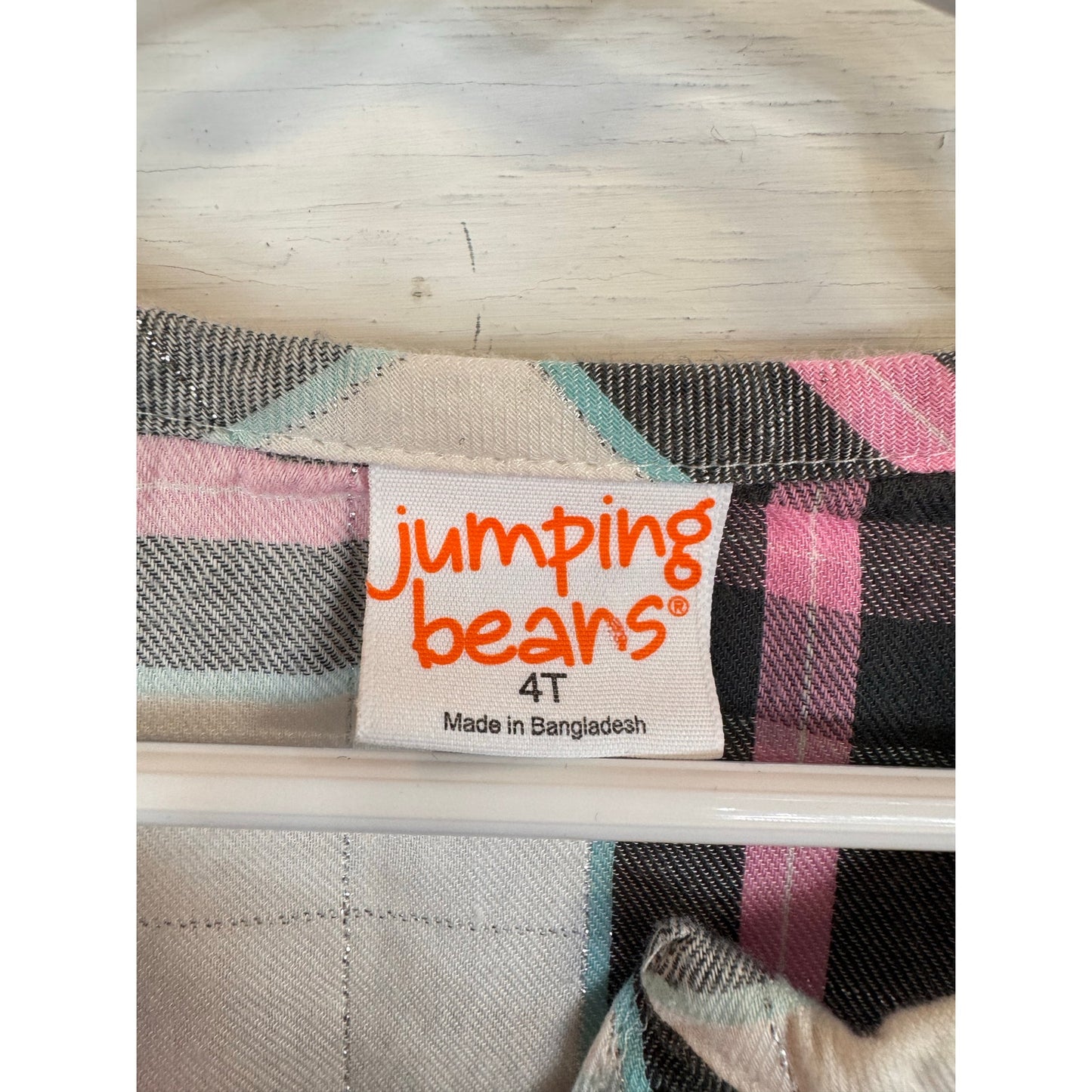 Jumping Beans Plaid Long Sleeve Shirt Girl's Size 4t