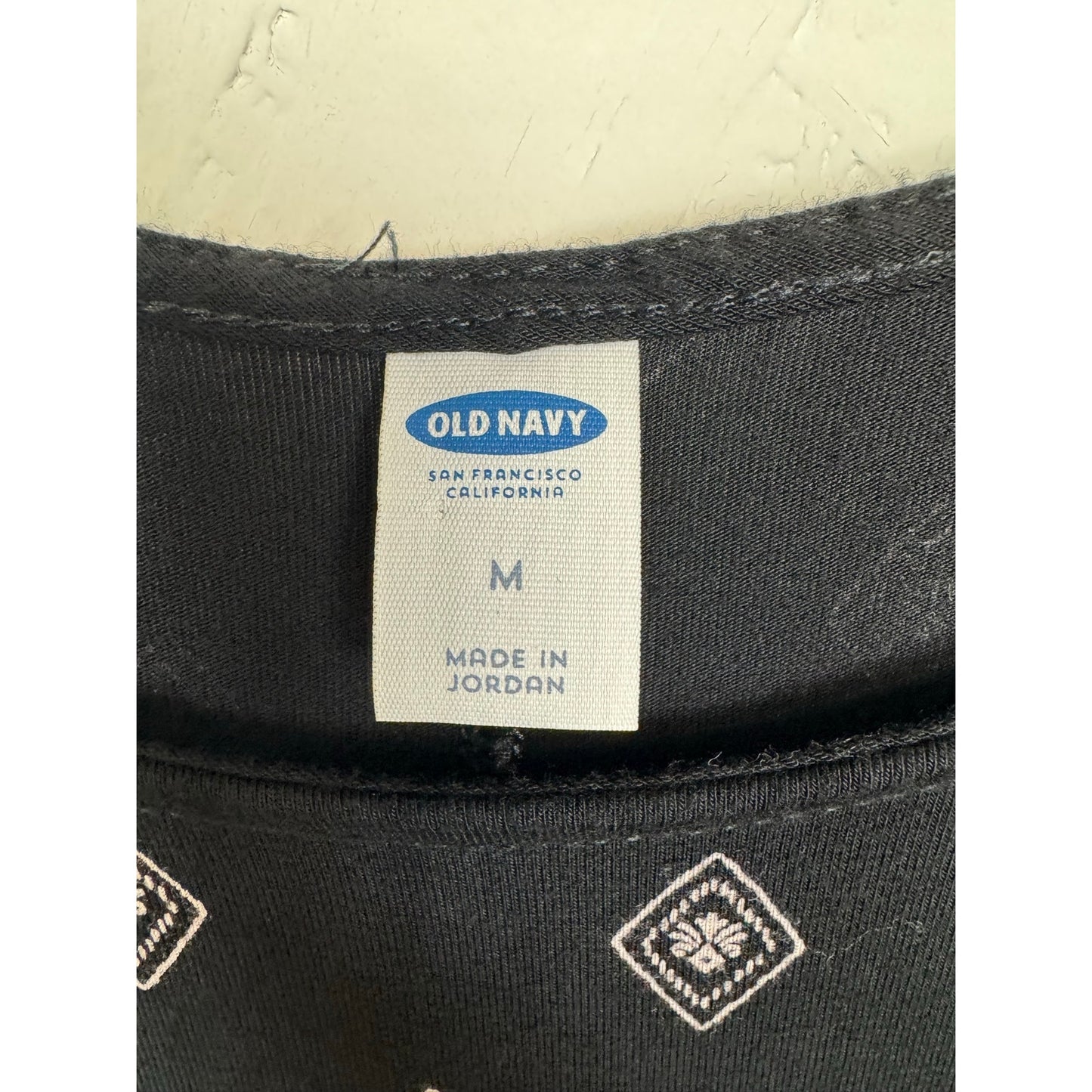 Old Navy Black Beige Knee Length Dress Women's Medium
