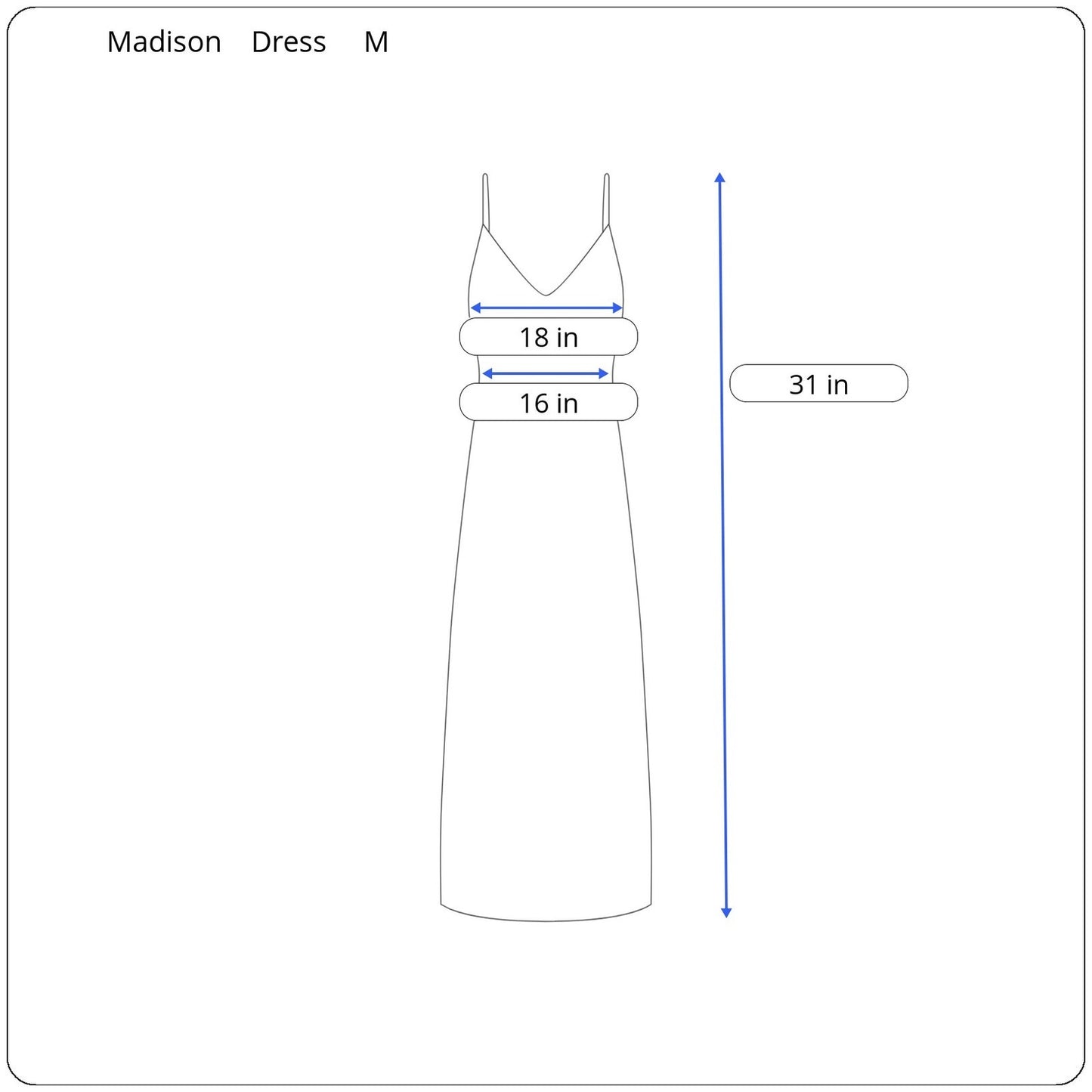Madison Sleeveless Dress Women's Size Medium