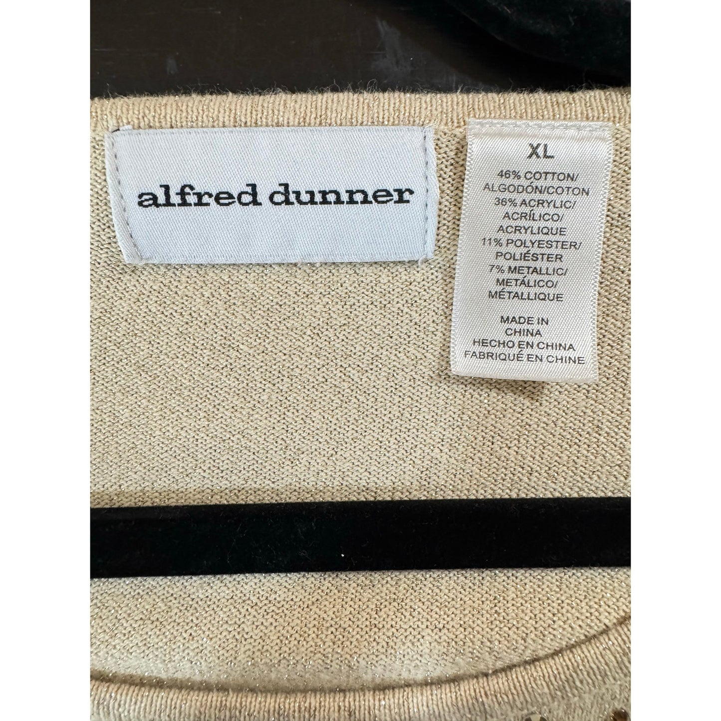 Alfred Dunner 3/4 Sleeve Knit Top Women's Size XL