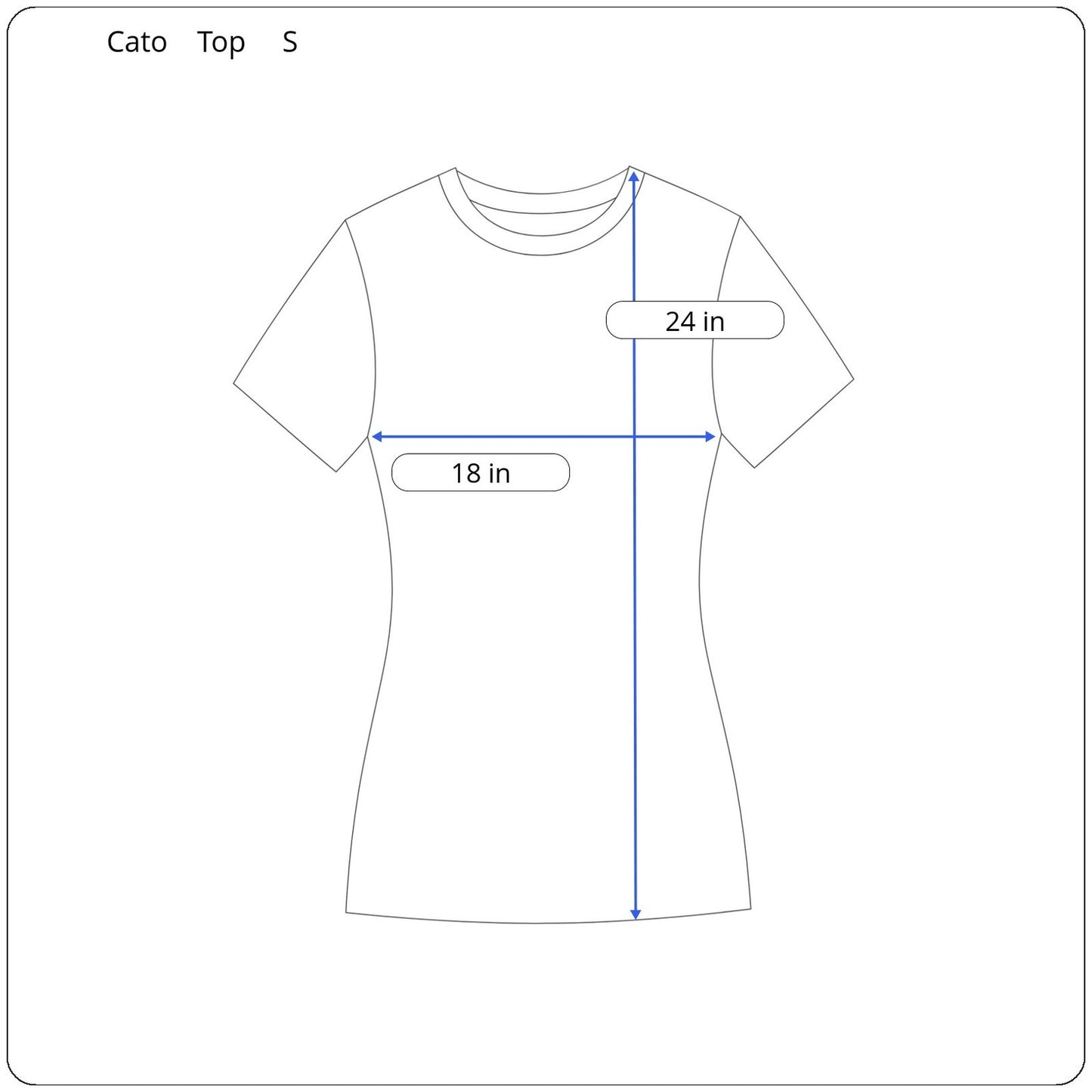 Cato Short Sleeve Top Women's Size Small