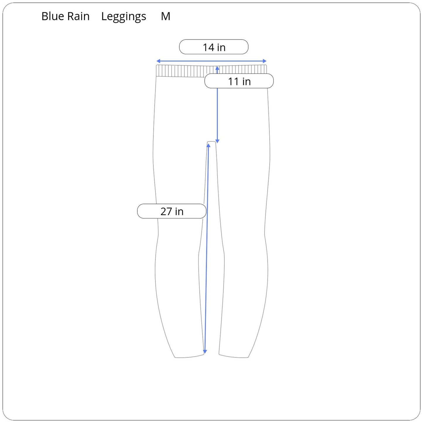 Blue Rain Leggings Women's Size Medium