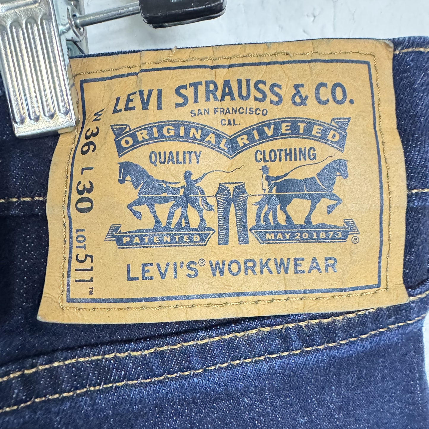 Levi Strauss & Co. Blue Straight Cut Jeans Men's Size 36x30